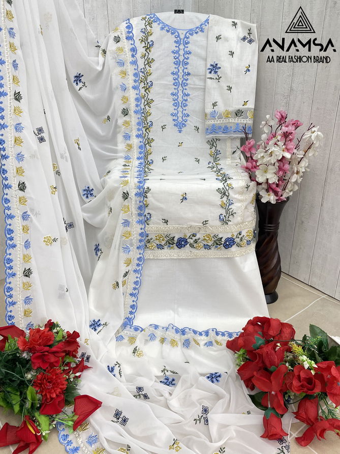 Anamsa 508 Embroidered Jam Cotton Pakistani Suit Wholesale Price In Surat
